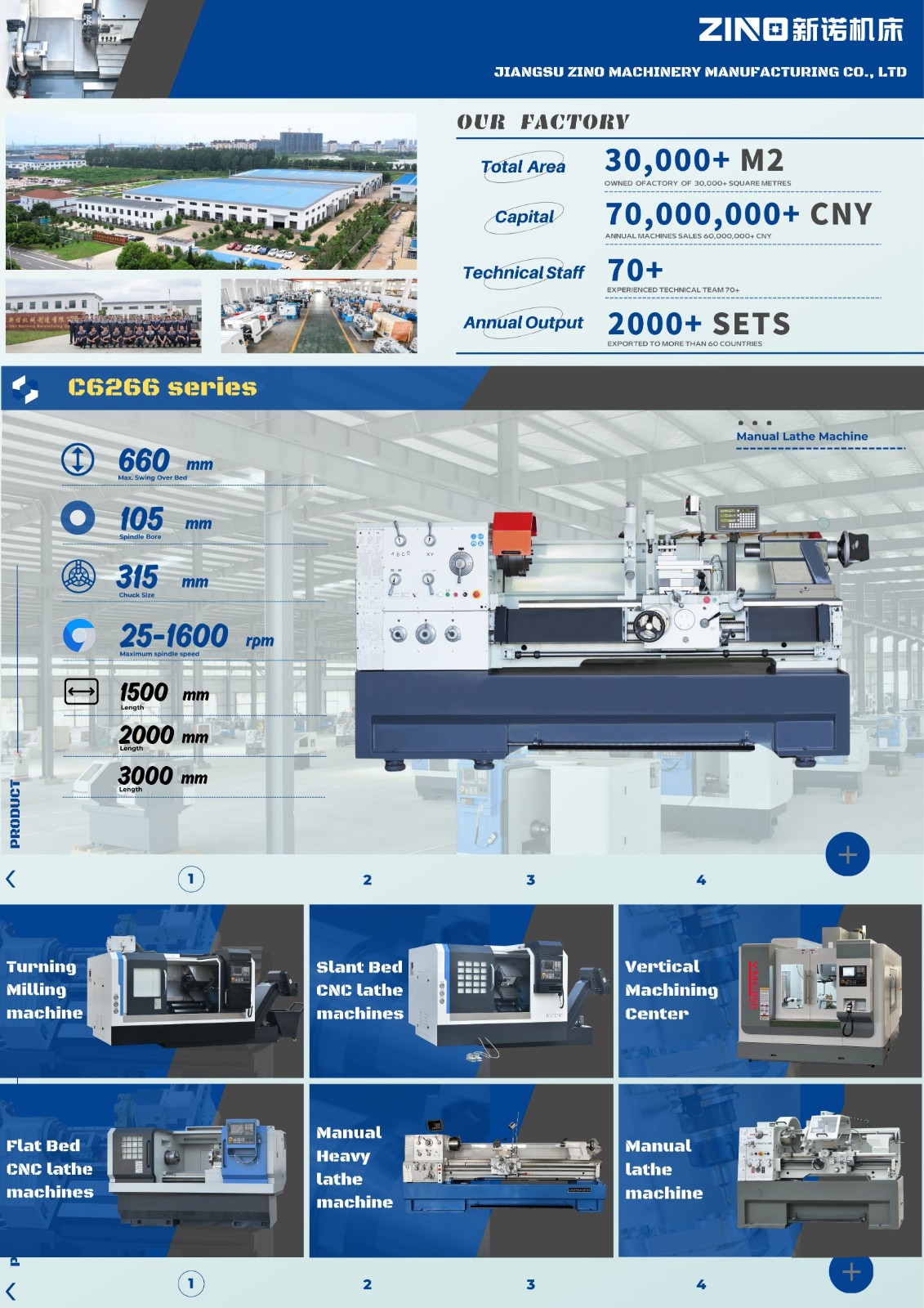 CW6266/Manual Lathe-Jiangsu ZINO Machinery Manufacturing Co., Ltd